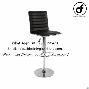 plaid pu swivel leather bar chair
