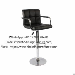 swivel leather bar chair armrests