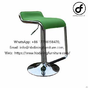 green pu seat swivel leather bar chair