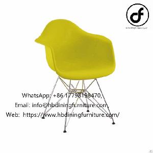 wooden leg plastic armchair