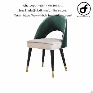 Velvet Armchair With Metal Legs