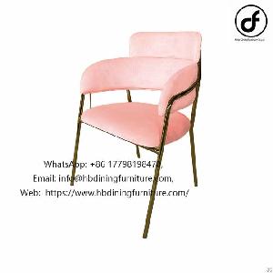 velvet armchair metal legs backrest