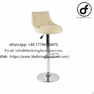 plaid pu swivel leather bar chair