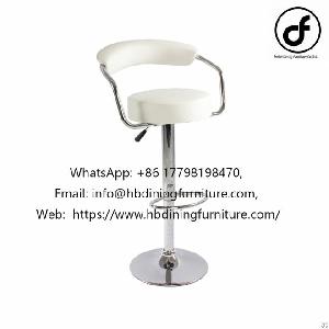 pu seat swivel leather bar chair