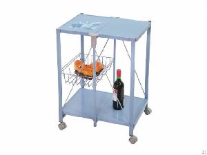 New Oval Pipe Iron Board Two Tier Foldable Trolley