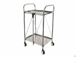 Stainless Steel Two Tier Foldable Trolley