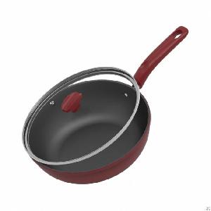 Non-stick Wok Pan With Lid Imesh-k2805