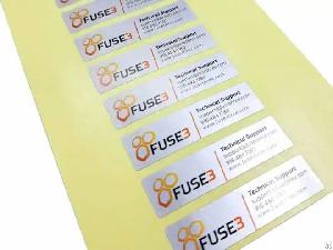 Silver Polyester Sticker