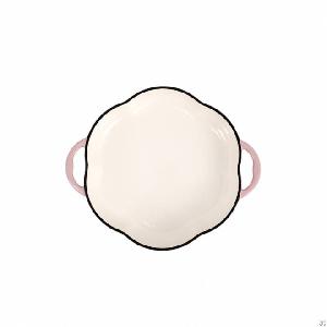 hd26cm enameled cast iron frying pan