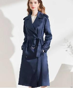 silk wool blend coat