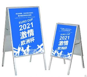 frame poster stand snap open aluminum sidewalk sign sided