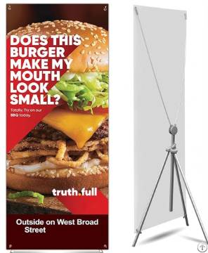 Adjustable Durable Aluminum Alloy X Banner Stand For Trade Show