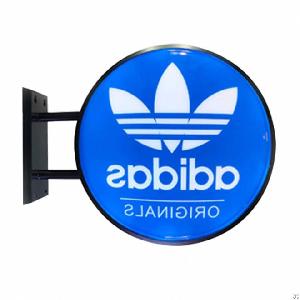 round led light box sided advertising sign outdoor