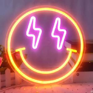 smiley face led neon sign