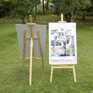 wooden easel stand angle adjustment canvas display