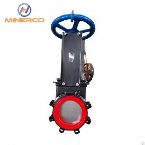 Stainless Steel Flanged Non-rising Stem Knife Gate Valve With Handwheel