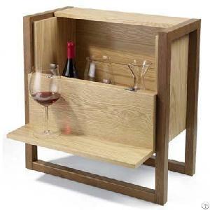 Hidden Bar Teak Table