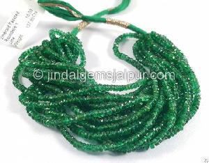 emerald faceted roundelle shape beads