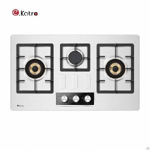 W-sf376b002 Horizontal Three Copper Buners Gas Cooktop
