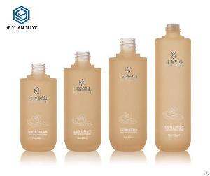 Wholesale Orange Luxury Skincare Packaging Set Empty Lotion Pump Plastic Bottle And Dropper Bottle