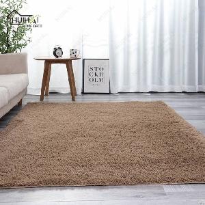 Shaggy Solid Color Pv Plush Carpet