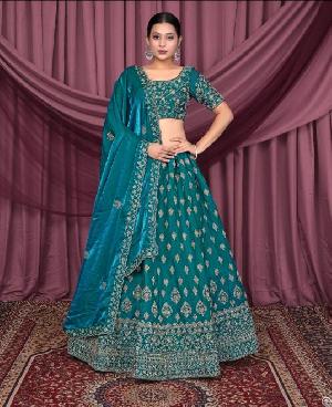 embroidered lehenga choli dupatta