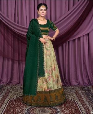 Regal Printed Lehenga Choli With Embroidered Dupatta