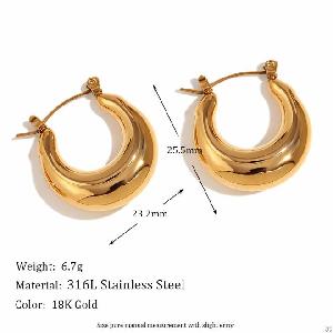 U-shaped Stainless Steel Earrings Wholesale