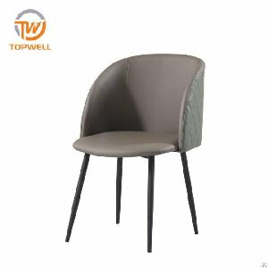 Dining Chair Pvc Seat Powder Coating Leg Dc-7330