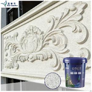 Blue Kingfisher Liquid Granite Paint Natural Stone Texture, Exterior Wall Protective Coating