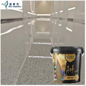 Durable Floor, Easy To Clean And Maintain, Blue Kingfisher Epoxy Colored Sand Floor Paint