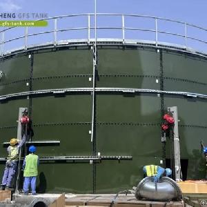 Glass Fused To Steel Sewage Collection Tank In Municipal Wastewater Treatment Project