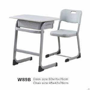 W89b Injection Molded Edge Sealed Student Desks And Chairs