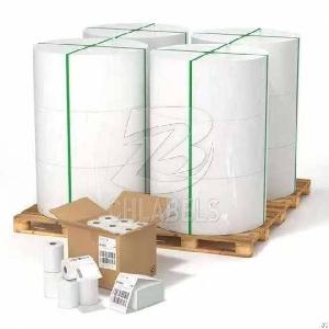 Semi Glossy Label Sticker Jumbo Label Roll