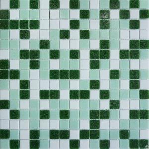 Green Glass Mosaic Tile Backsplash Kitchen