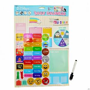 My Daily Calendar Activity Wall Sticker Set With Markers