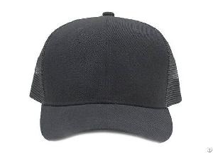 Short Bill Trucker Hats Black Blank Short Brim Baseball Mesh Cap