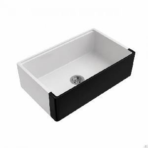 Black Fireclay Farmhouse Sink 33 Inch Sn3320s-blk