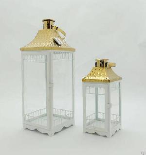 Stainless Steel Lanterns Simple European Style Iron Candle Holders