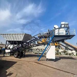 discharge mobile concrete batching plant