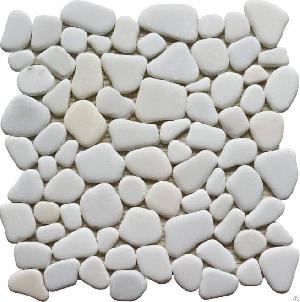 polished irregular pebble mosaic tile