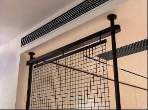 Black Powder Coated Decorative Welded Mesh Panels For Modern Interior Room Partitions