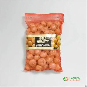 Labeled Wicket Leno Mesh Bag, 50lb Automatic Packaging Mesh Bag
