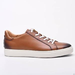 mens premium burnished leather casual sneakers m612 91