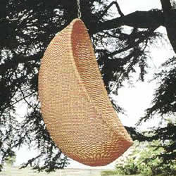 wicker hanging egg chair