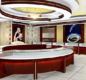 led showcase jewellery store