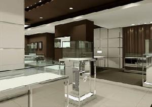 Mdf Display Showcase In The Store