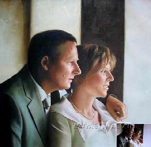 100% Handmade Portrait Oil Painting On Canvas