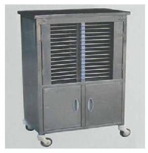 mmht020 stainless steel case record 30 folder trolley