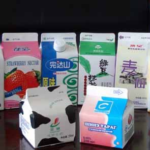 Gable Top Carton For Foodstuff / Medicine / Drinks / Milk